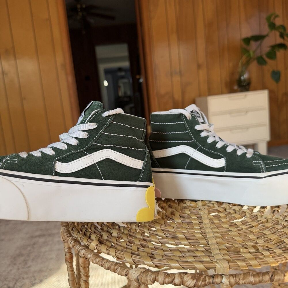 VANS SK8-HI TAPERED STACKFORM OSF SHOE Canvas Dark Green Floral Womens US 6.5 - Picture 8 of 16